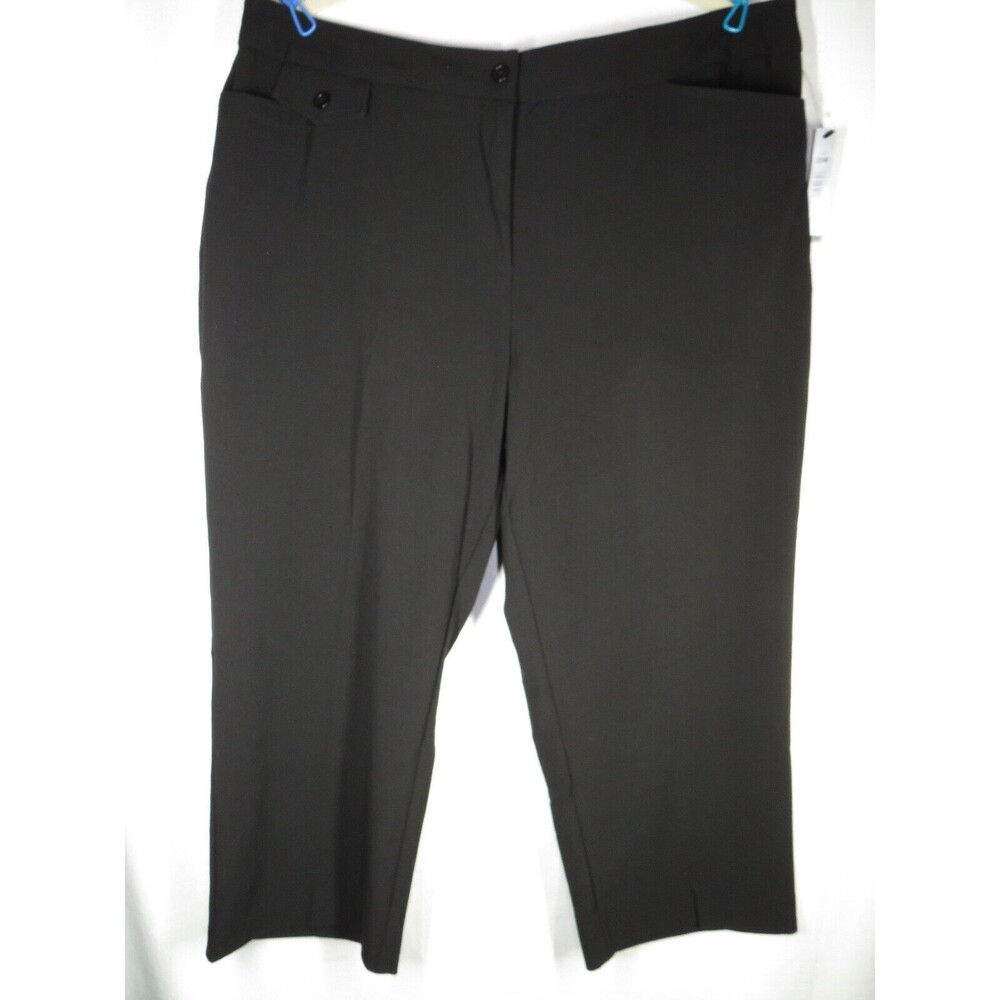 Courtenay Black Dressy Capri Pants With Pockets Plus Size 20W